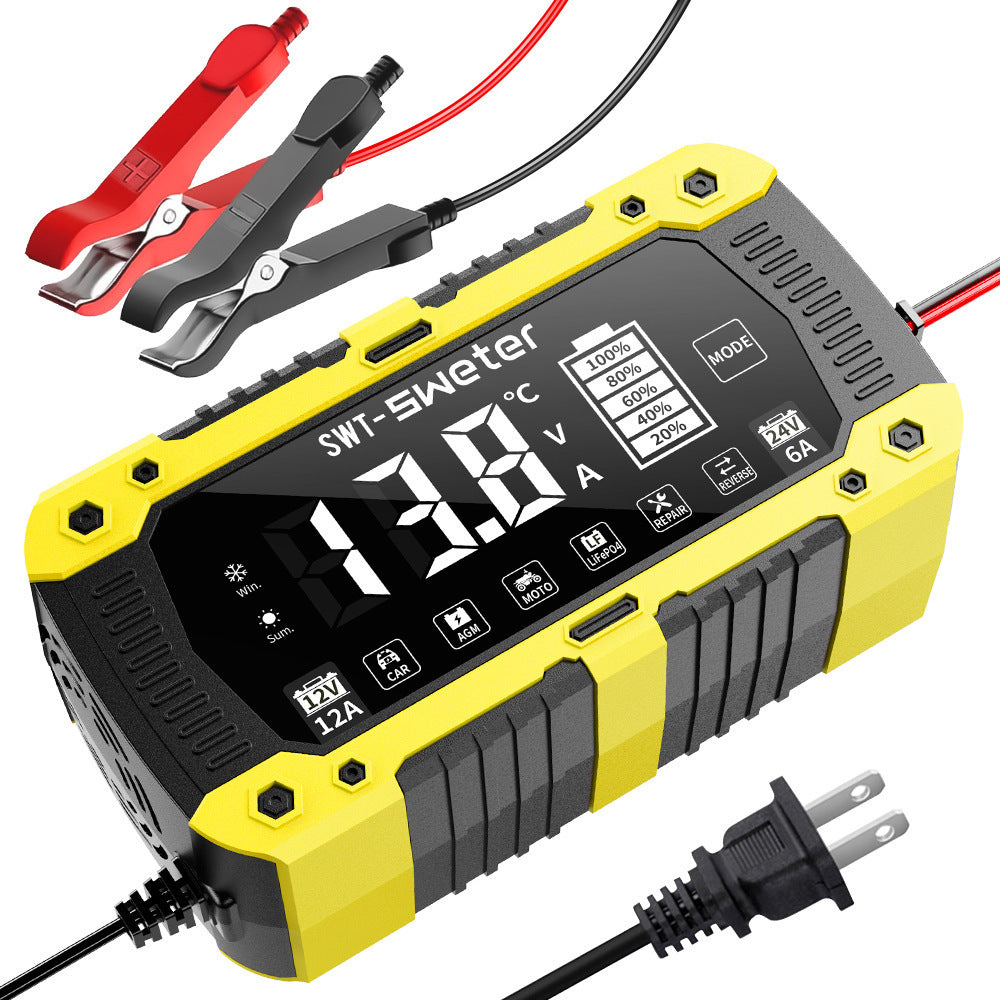 new 12v12a24v6a car and motorcycle battery charger lifepo4 14.6v 29.2v