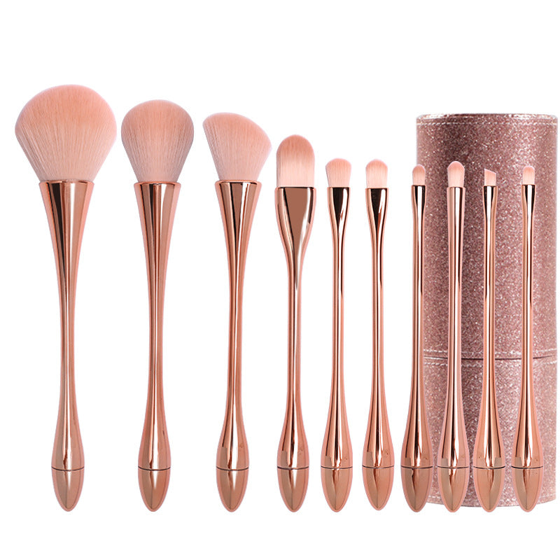 Sujilian complete set of small waist 10 beauty tools pink brush amazon popular makeup brush popular hot style