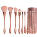 Stemmed glasses - rose gold - nude 10-piece set + pink semi-glitter brush bucket packaging