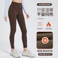 winter new high-waisted fleece-lined leggings for women - outdoor running, butt-lifting, pocketed workout fitness pants