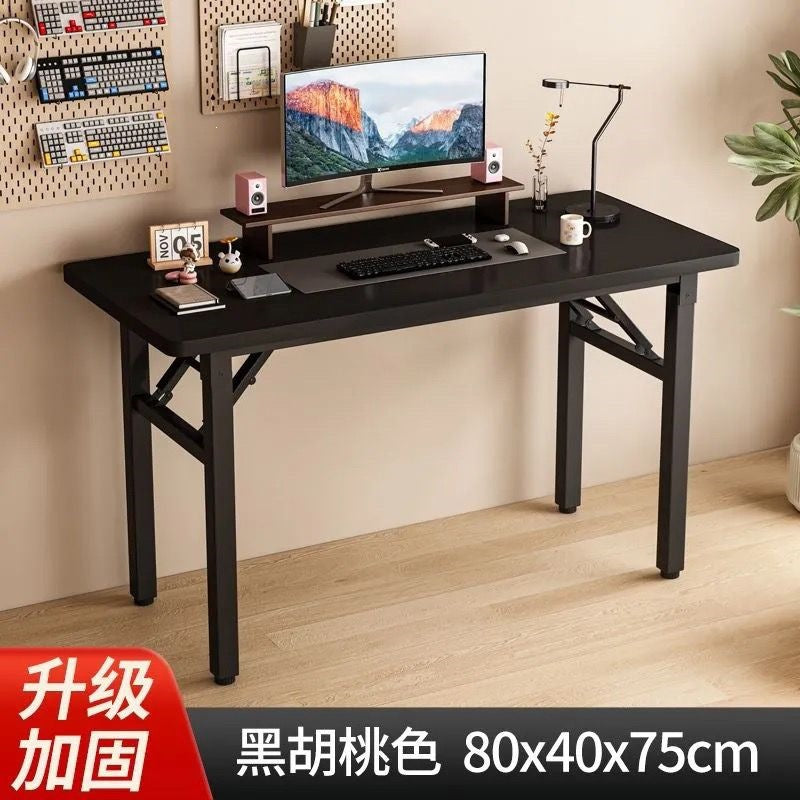 Assembly-free folding table - perfect for rentals, dining, rectangular training, and computer use. no assembly required, collapsible design
