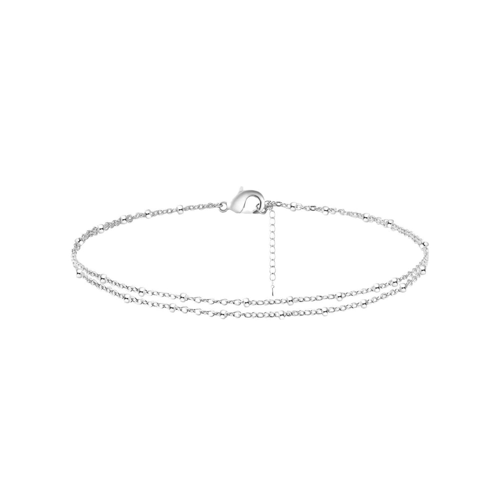 Amazon cross-border bohemia beach style anklet easiest for matchstylishniche style stainless steel double layer anklet
