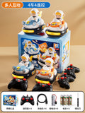 【orange + blue】space four-wheel drive remote control car set - includes 1 lithium battery per car