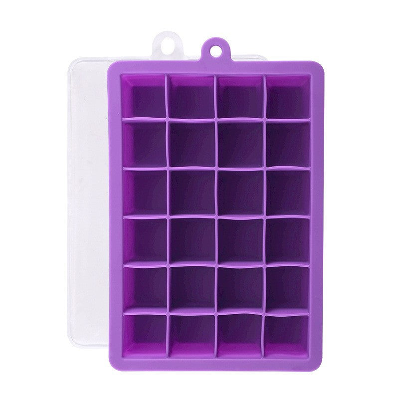 Ready-to-ship 15-cavity & 24-cavity silicone ice cube trays with lids - diy silicone ice mold for creative ice making in the freezer