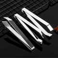 304 stainless steel slant tip tweezers - multi-purpose kitchen tool for removing hair, feathers, and fish bones. also available in 430 stainless steel flat tip tweezers