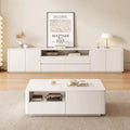 Solid wood floor tv stand - modern minimalist design for small living rooms - floor cabinet with storage, coffee table, and tv stand combination