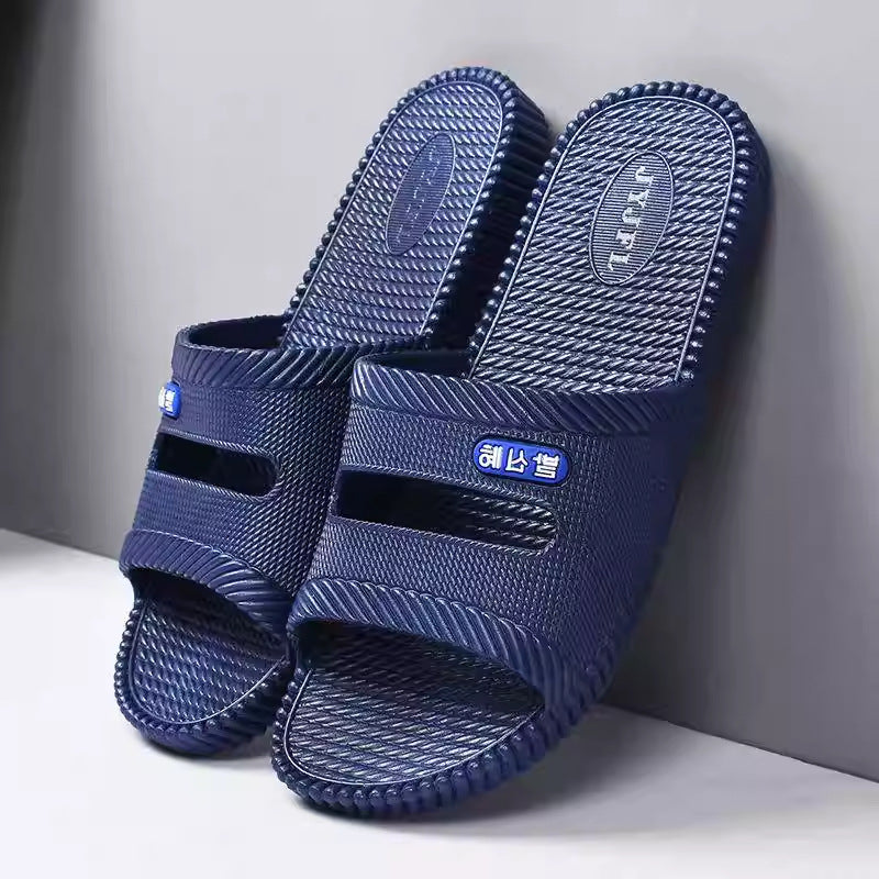 Home shoes men's and women's couple indoor slippers thickened quick-drying lightweight soft sole non-slip flat bottom hotel slippers bathroom