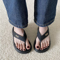 2025 new women's flip-flops - summer outdoor anti-slip thick-soled beach sandals - flat flip-flops for women