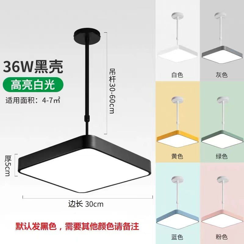 LED sloping roof square sloping roof square chandelier restaurant living room duplex loft commercial store creative lighting