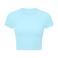 New spr ribbed high-stretch shaping workout yoga top - slim fit, figure-flattering, short sleeve activewear for women (ds371)