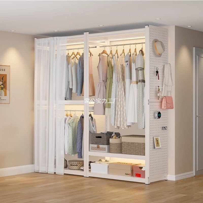Shelf Wardrobe Household Multi-layer Open Hanger Bedroom Rental Room Storage Floor Shelf Simple Coat Rack