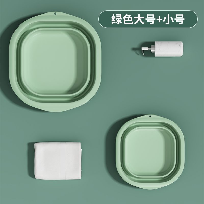 Collapsible washbasin - portable travel basin, thickened plastic basin, available in small and large sizes, perfect for home, dorm, and laundry use