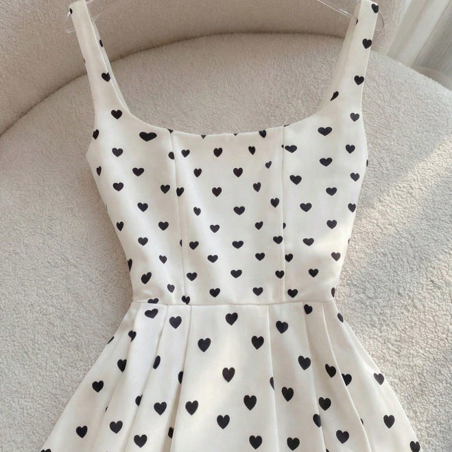 european and american cross-border summer miu miu-style polka dot cami dress - figure-flattering a-line new arrival