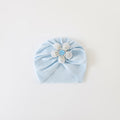 Flower baby hat (blue)