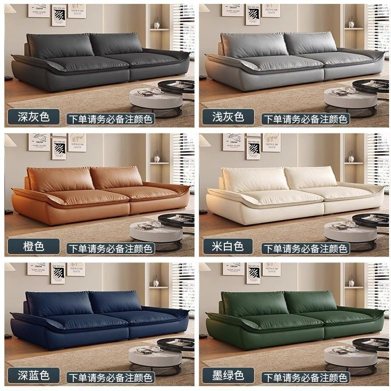 Sailboat leather sofa leather art living room sofa small apartment accessible luxury large accessible luxury modern simple italian cat claw double