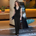 European and american style women's summer  new arrivals: fashionable solid color sleeveless v-neck bodycon mini dress - wholesale