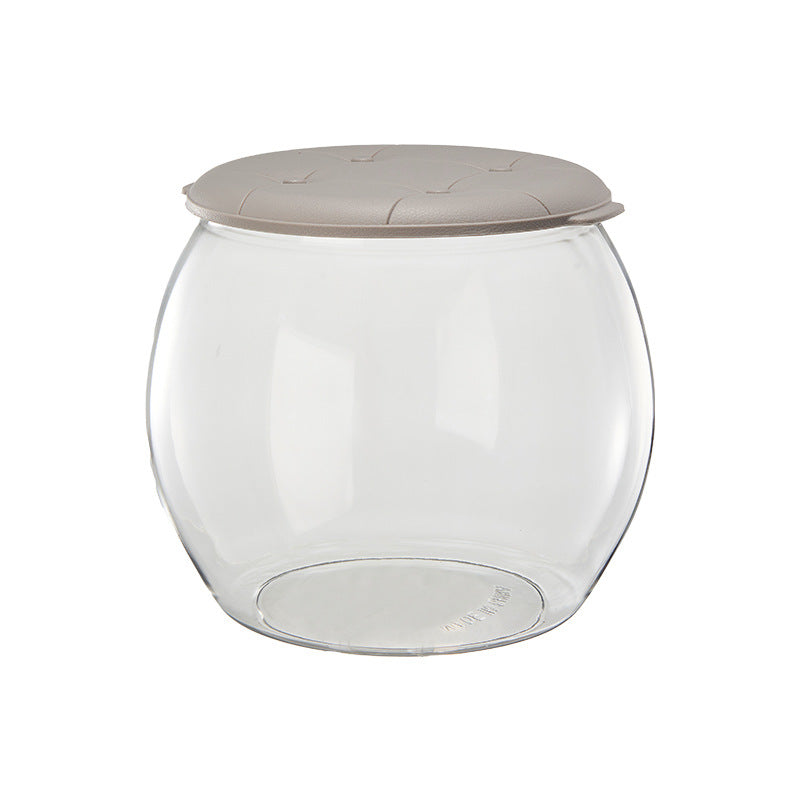 New transparent storage plastic stool - large capacity home toy storage box - clear storage ottoman with seating