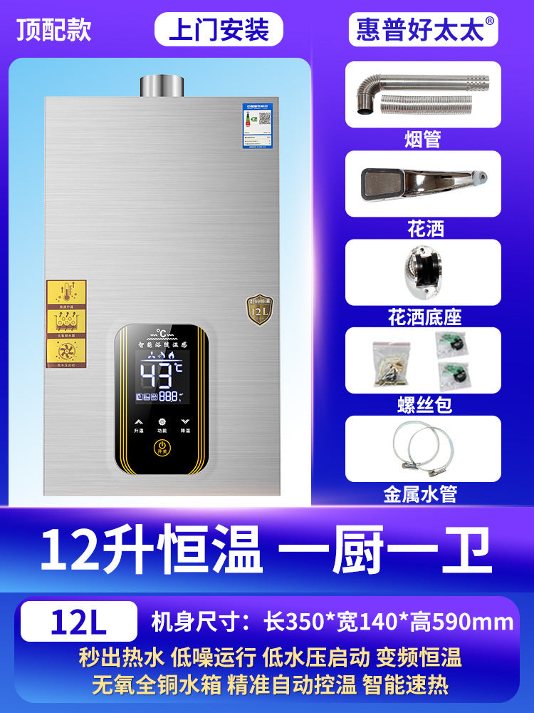 Wholesale natural gas gas water heater for home thermostatic forced exhaust liquefied gas coal gas balanced 16l zero cold water
