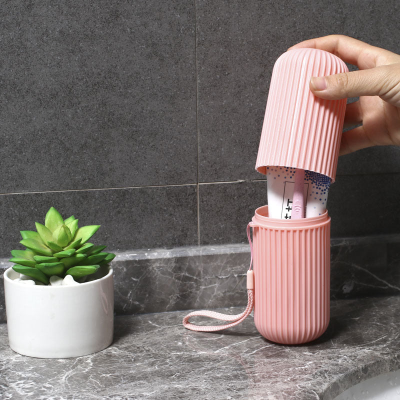 Travel Stripe Toothbrush Box Portable Washing Mouthwash Cup Brushing Cup Set Tooth Tooth Cylinder Nordic Simple Toothbrush