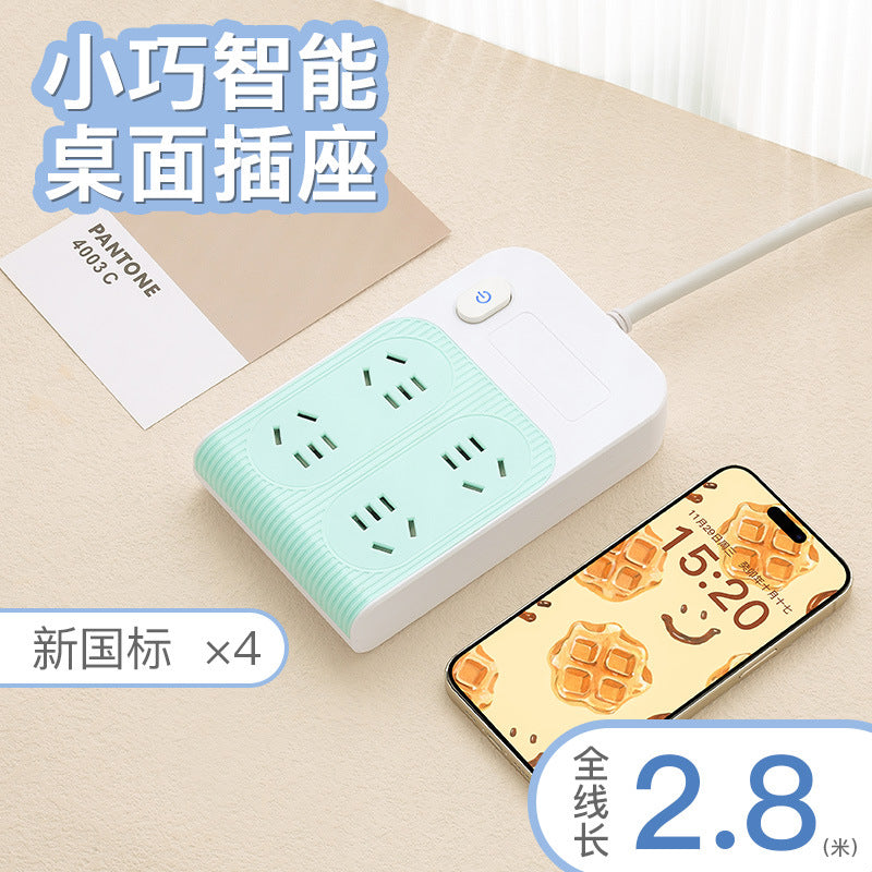 Multi-functional creative power strip with usb ports - dorm room student power strip with multiple outlets and cord