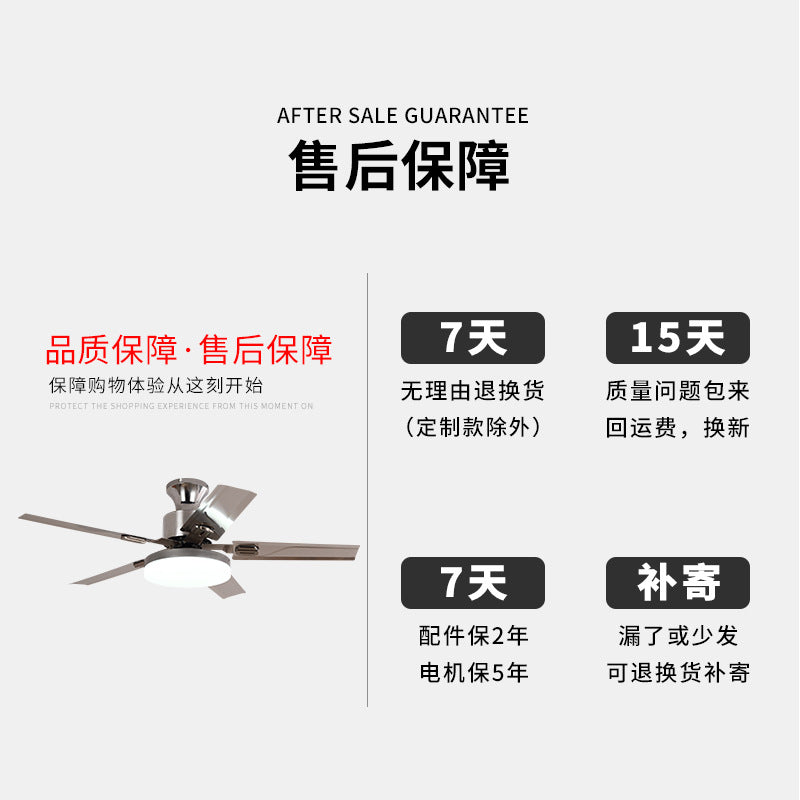 Wind ceiling fan light dining room minimalist living room household ceiling fan light variable frequency integrated fan chandelier factory