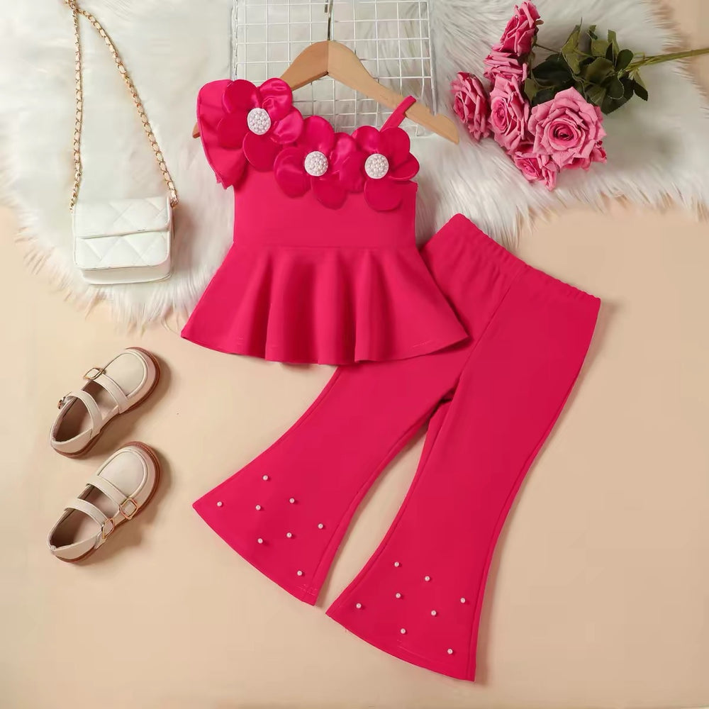girls' short sleeve suit  summer new style