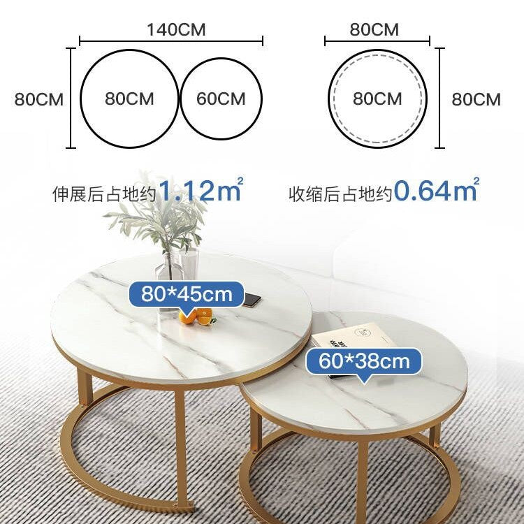 Accessible luxury small coffee table mini coffee table small apartment living room for home tea table casual rental house simple small round table