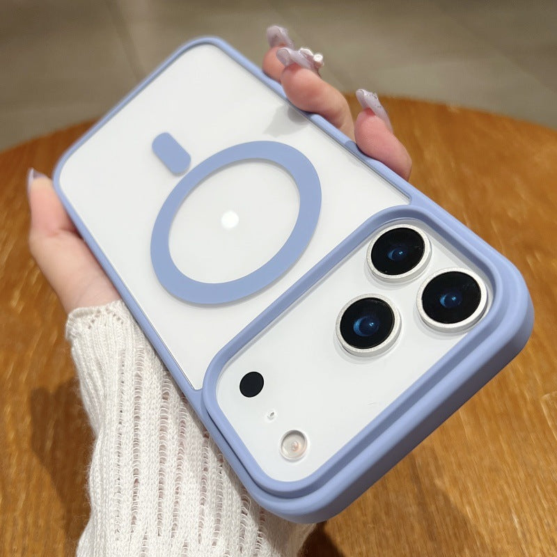 Suitable for apple 17air macaron magnetic new phone case iphone17pro simple anti-fall protective case