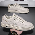 2025 spring new men's breathable white sneakers, trendy versatile chunky sole athletic shoes, casual skate shoes, fashion sneakers
