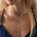 Amazon cross-border new bohemian style faux pearl y-shape lariat necklace - trendy & unique women's holiday gift