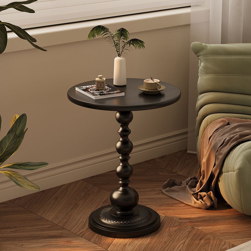 Accessible luxury sofa side table retro corner table iron bedside storage balcony small round table living room for home small coffee table