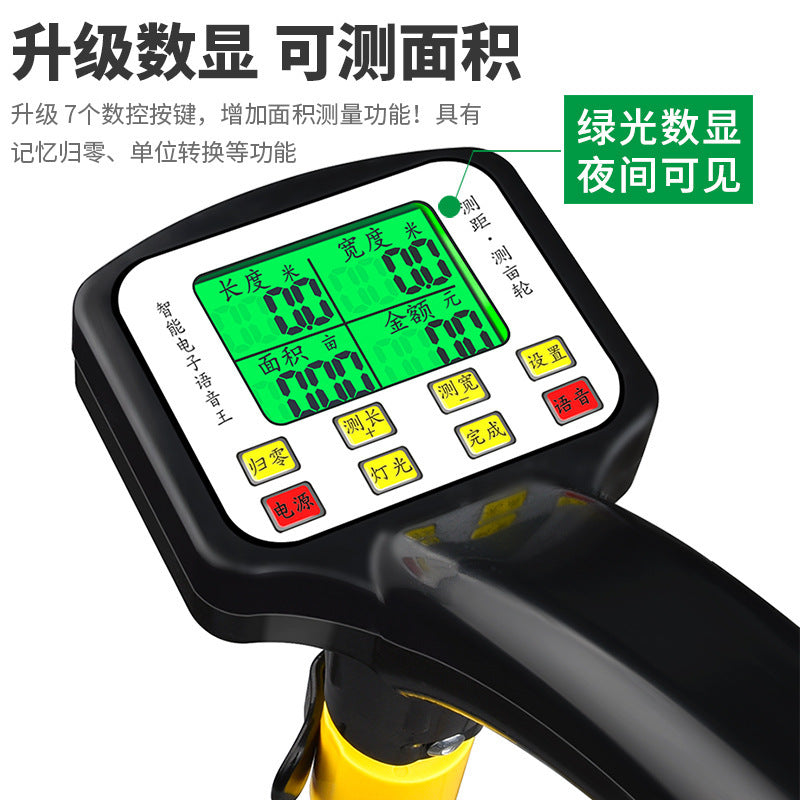 Distance measuring wheel hand push roller type distance measuring instrument road measuring vehicle mechanical digital display outdoor rolling push ruler engineering measuring ruler