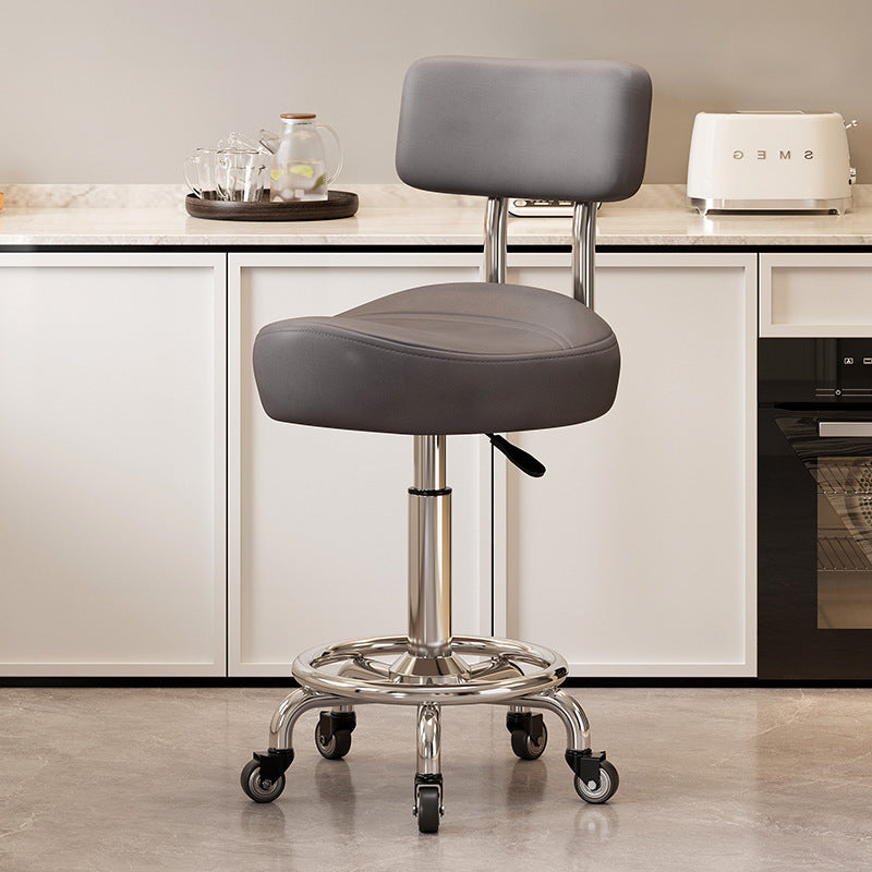 Saddle Chair Kitchen Cooking Chair Front Desk Cashier High Stool Universal Wheel Lifting Chair Beauty Barber Stool