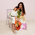 european and american spring/summer new arrival one-shoulder placement print dress - ins casual vacation loose dress