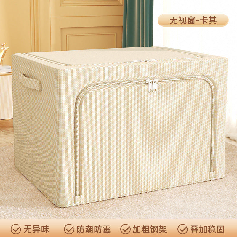 Large window clothing storage box Thickened large capacity foldable toy storage box Household wardrobe quilt storage box