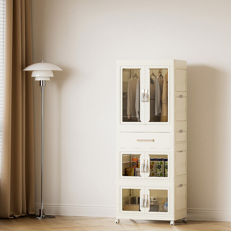 Children's Wardrobe Bedroom Household Storage Cabinet Baby Storage Box Toy Clothes Storage Box Plastic Folding Locker