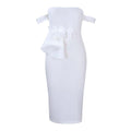 D256 banquet dress  summer new arrival: elegant, sexy, strapless, off-the-shoulder, socialite-style, cross-border fashion dress (us/eu)