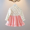 Girls' spring/autumn dress - faux two-piece set - autumn trendy baby outfit -  chic style