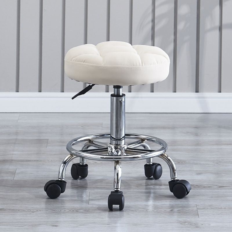 Barber chair makeup manicure live broadcast special adjustable round stool for home bedroom dressing stool movable backrest large work stool