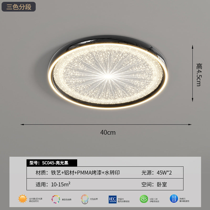 Full spectrum LED ceiling light eye protection living room bedroom dining room medieval house silent wind room Zhongshan lighting modern