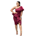 sourcing:  new women's off-the-shoulder, cinched-waist, bodycon, professional-style fashion dress