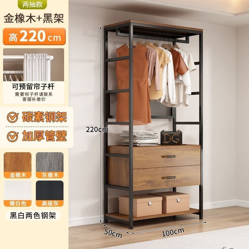 Open wardrobe for home bedroom walk-in closet shelf wardrobe floor-standing clothes rack design wardrobe rental wardrobe