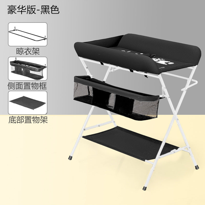 Diaper changing table - portable, multifunctional, foldable baby care station for newborns - bathing, diaper changing, and massage