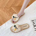 Fairy-style women's flat sandals, non-slip, perfect for summer 2024. featuring a bow detail, ideal for the beach or everyday wear