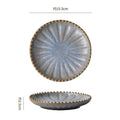 Retro kiln-turned ceramic western food steak plate with beads stylish dessert pastry plate ceramic snack plate afternoon tea plate