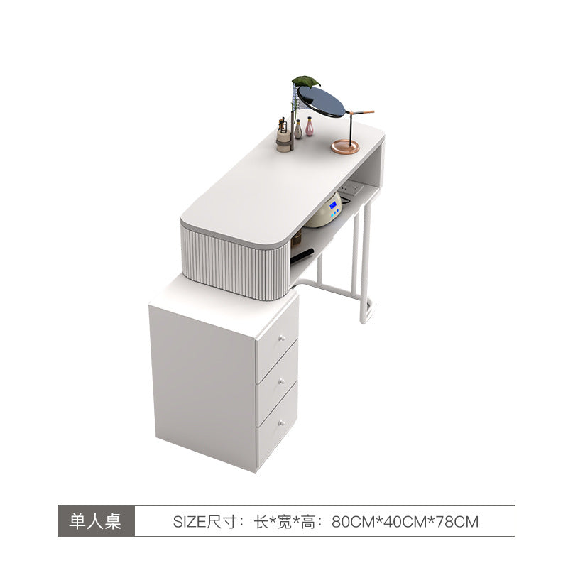 Cream style manicure table and chair set Japanese manicure table special price economical single double ins Internet celebrity multi-function