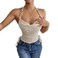 Tk hot-selling women's clothing:  spring/summer new sexy backless halter tank top sleeveless cropped top