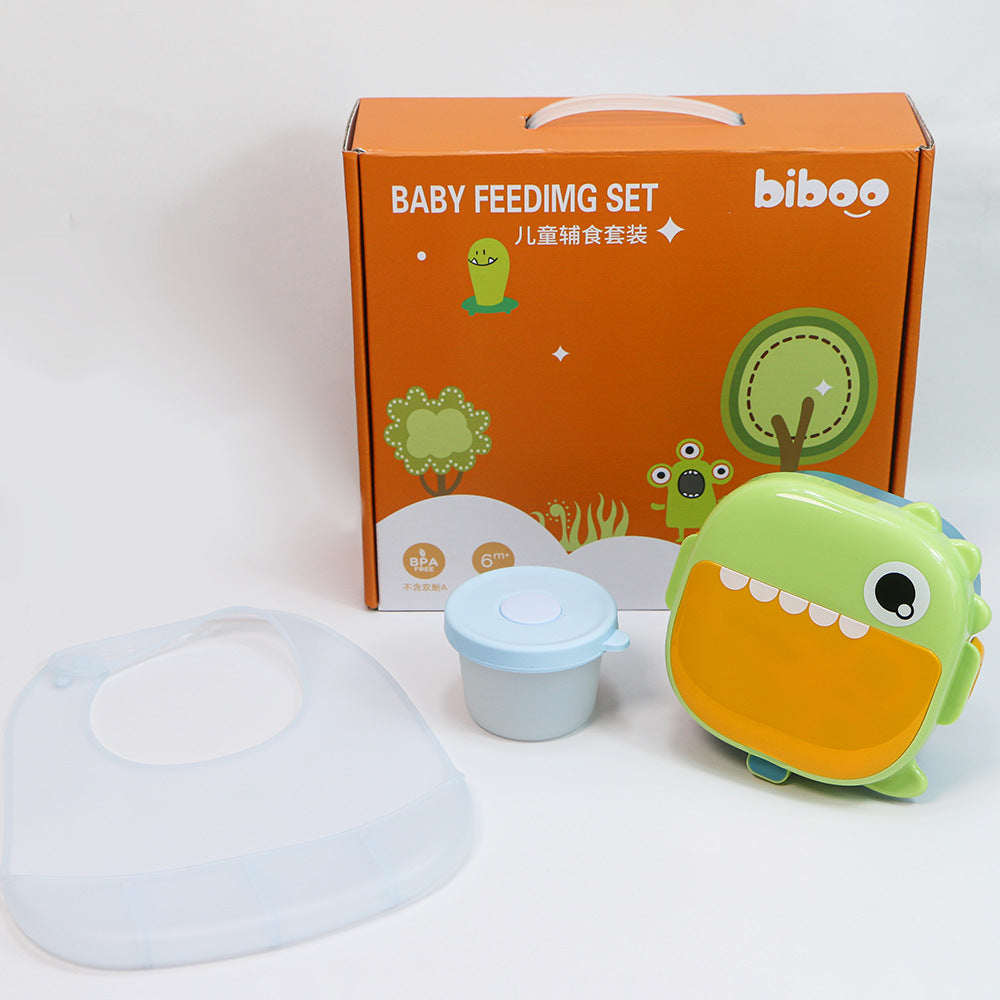 Biboo children's dinnerware set - complete baby food feeding utensil set, bowls, spoons, wholesale, promotional gifts, gift box