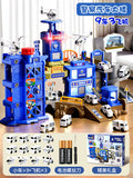 Police parking garage [battery gift set] - 9 cars + 3 planes