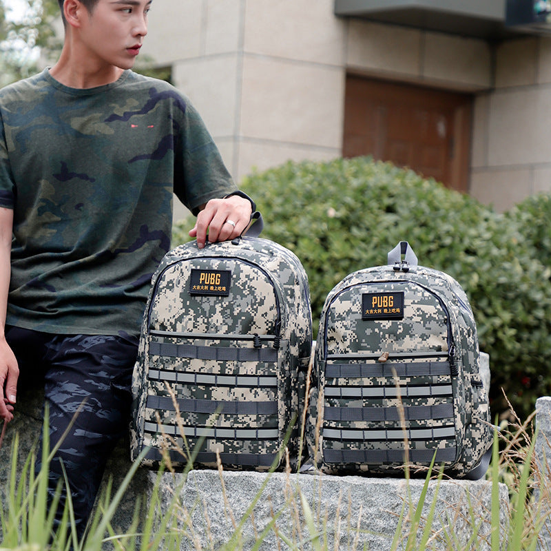 Mountaineering camouflage eating chicken, the same third-level men's backpack schoolbag, primary school students, special forces children, waterproof and large capacity